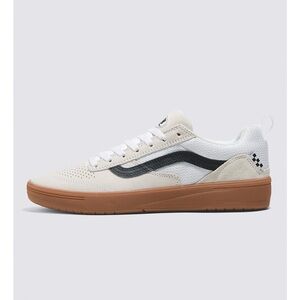 Men’s Vans Zahba Skate Shoes - white/black/gum - worn once - SOLD OUT COLOR
